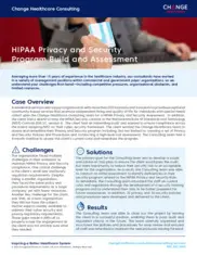Preview of the HIPAA Case Study