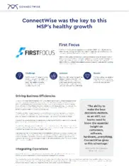 Preview of the First Focus Case Study