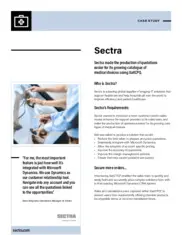 Preview of the SECTRA Case Study
