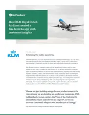 Preview of the KLM Royal Dutch Airlines Case Study