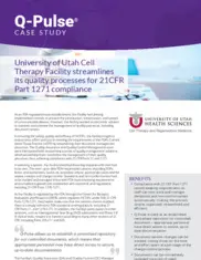 Preview of the University of Utah Cell Therapy Case Study