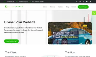 Preview of the Divine Solar Website Case Study
