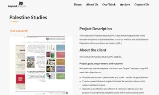 Preview of the Institute for Palestine Studies Case Study
