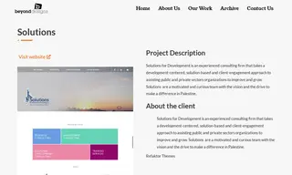 Preview of the Solutions for Development Case Study