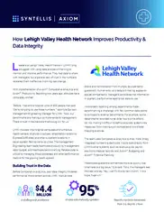 Preview of the Lehigh Valley Health Network Case Study