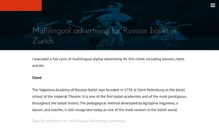 Preview of the Vaganova Academy of Russian Ballet Case Study