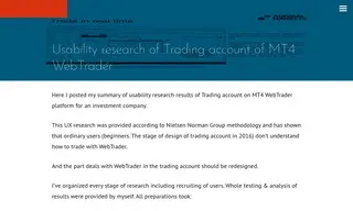 Preview of the MT4 WebTrader Case Study