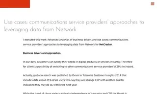 Preview of the NetCracker Case Study