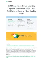 Preview of the SnapFulfil Case Study