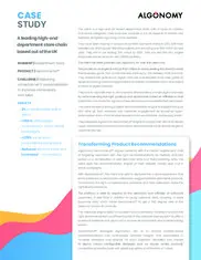 Preview of the High-End UK-Based Department Store Case Study