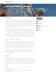 Preview of the JMP Equipment Company Case Study