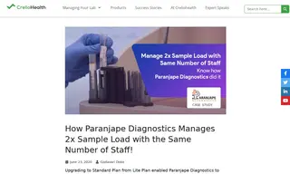 Preview of the Paranjape Diagnostics Case Study
