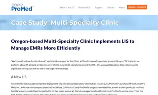 Preview of the Oregon-Based Multi-Specialty Clinic Case Study