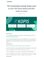 Preview of the Kopis Case Study