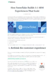 Preview of the Snowflake Case Study