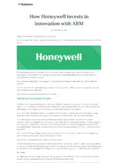 Preview of the Honeywell Case Study