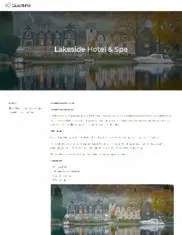Preview of the Lakeside Hotel & Spa Case Study