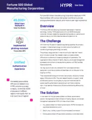 Preview of the Fortune 500 Global Manufacturing Corporation Case Study