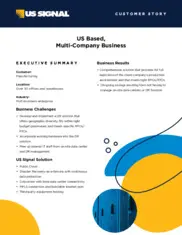 Preview of the Multi Business Company Case Study