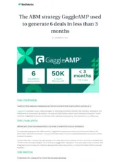 Preview of the GaggleAMP Case Study