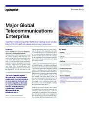 Preview of the Major Global Telecommunications Enterprise Case Study