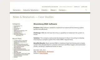 Preview of the Bloomberg BNA Software Case Study