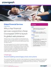 Preview of the Global Financial Services Case Study