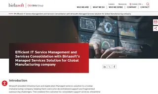 Preview of the Global Manufacturing company Case Study