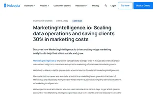 Preview of the MarketingIntelligence.io Case Study