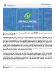 Preview of the Freshly Frozen Foods Case Study