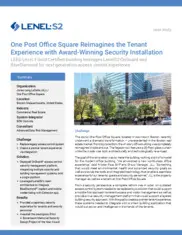 Preview of the One Post Office Square Case Study