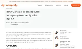 Preview of the BDO Canada Case Study