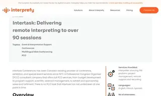 Preview of the Intertask Conferences Case Study