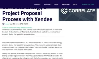Preview of the Correlate Energy Case Study