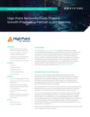 Preview of the High Point Networks Case Study