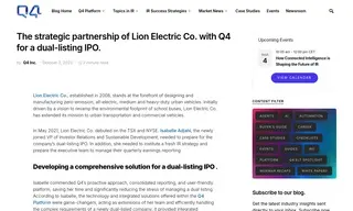 Preview of the Lion Electric Co.’s Case Study