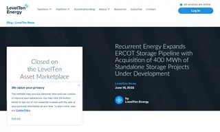 Preview of the Recurrent Energy Case Study