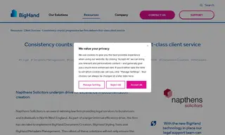 Preview of the Napthens Solicitors Case Study