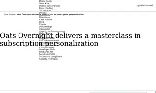 Preview of the Oats Overnight Case Study