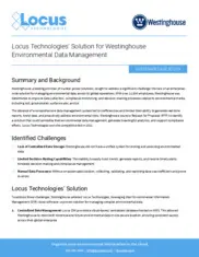 Preview of the Westinghouse Case Study
