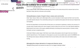 Preview of the Moda Restaurant Case Study