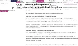 Preview of the Potager Restaurant Case Study