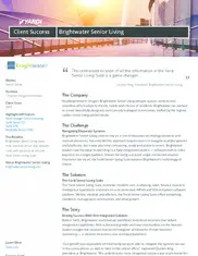 Preview of the Brightwater Senior Living Case Study