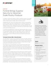 Preview of the Large U.S. Poultry Producer Case Study