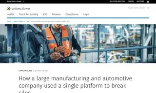 Preview of the Large Manufacturing and Automotive Company Case Study