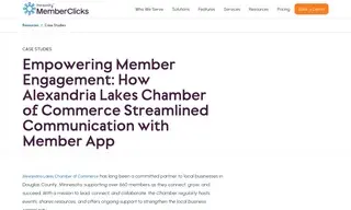 Preview of the Alexandria Lakes Chamber of Commerce Case Study