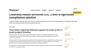 Preview of the Clearway Health Case Study