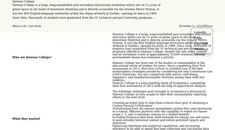 Preview of the Dawson College Case Study