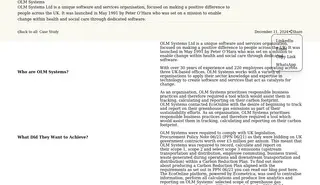 Preview of the OLM Systems Case Study