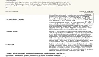 Preview of the National Express Case Study